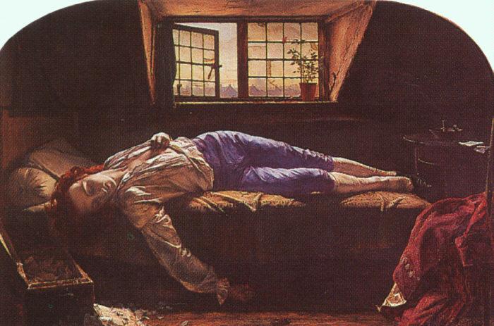 Henry Wallis The Death of Chatterton Sweden oil painting art
